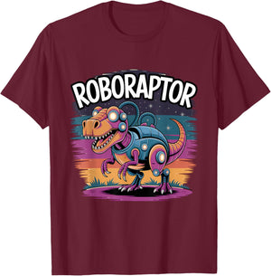 Robot Dinosaur T-Rex Dino Funny Robotics Engineer T-Shirt - T-Shirt | Maroon