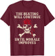 Pirate The Beatings Will Continue Until Morale Improves T-Shirt - T-Shirt | Maroon