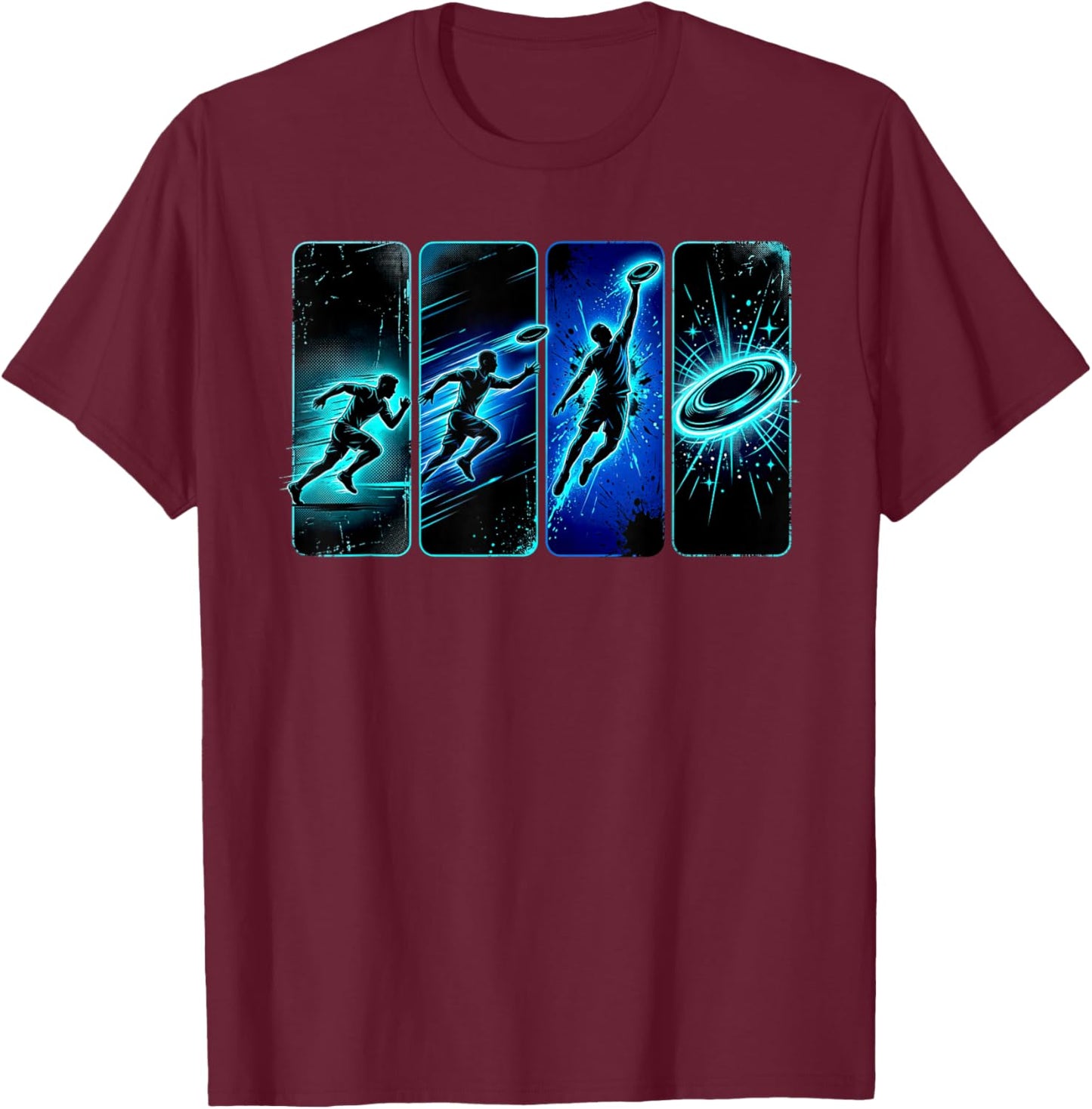 Ultimate Frisbee Player Cool Flying Disc Golf T-Shirt - T-Shirt | Maroon
