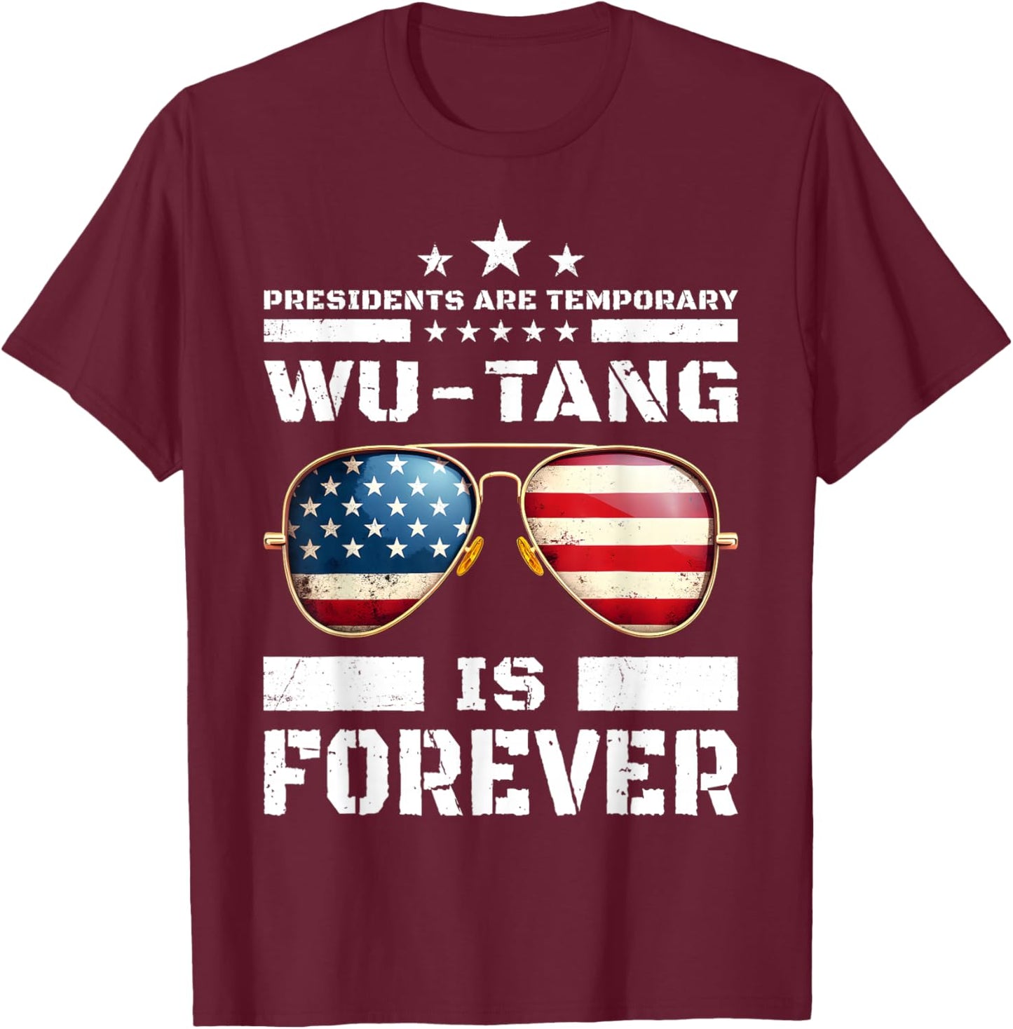 Funny Forever Presidents are Temporary 2024 T-Shirt - T-Shirt | Maroon