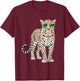 Stylish Leopard Heart Glasses Bubble Gum Art T-Shirt - T-Shirt | Maroon