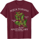 Funny Belladonna Feminist Aqua Tofana Apothecary Black Vintage Classic Floral Botany True Crime , -Adults, Short Sleeve, , Small T-Shirt - T-Shirt | Maroon