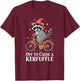 Off to Cause A Kerfuffle Funny Raccoon Wizard Bicycle Women T-Shirt - T-Shirt | Maroon