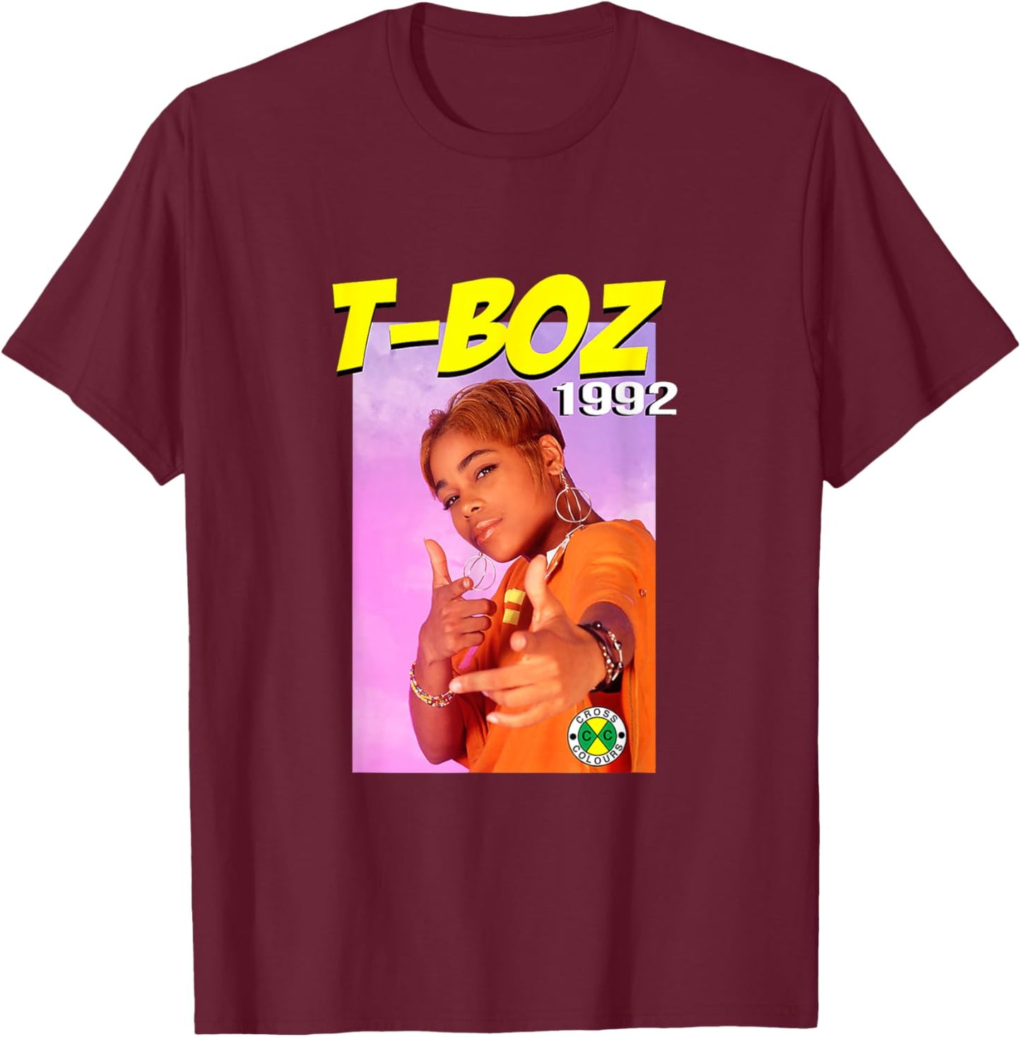 T-Boz | R&B and Hip Hop 1990's Artist | 1992 Album Cover T-Shirt - T-Shirt | Maroon