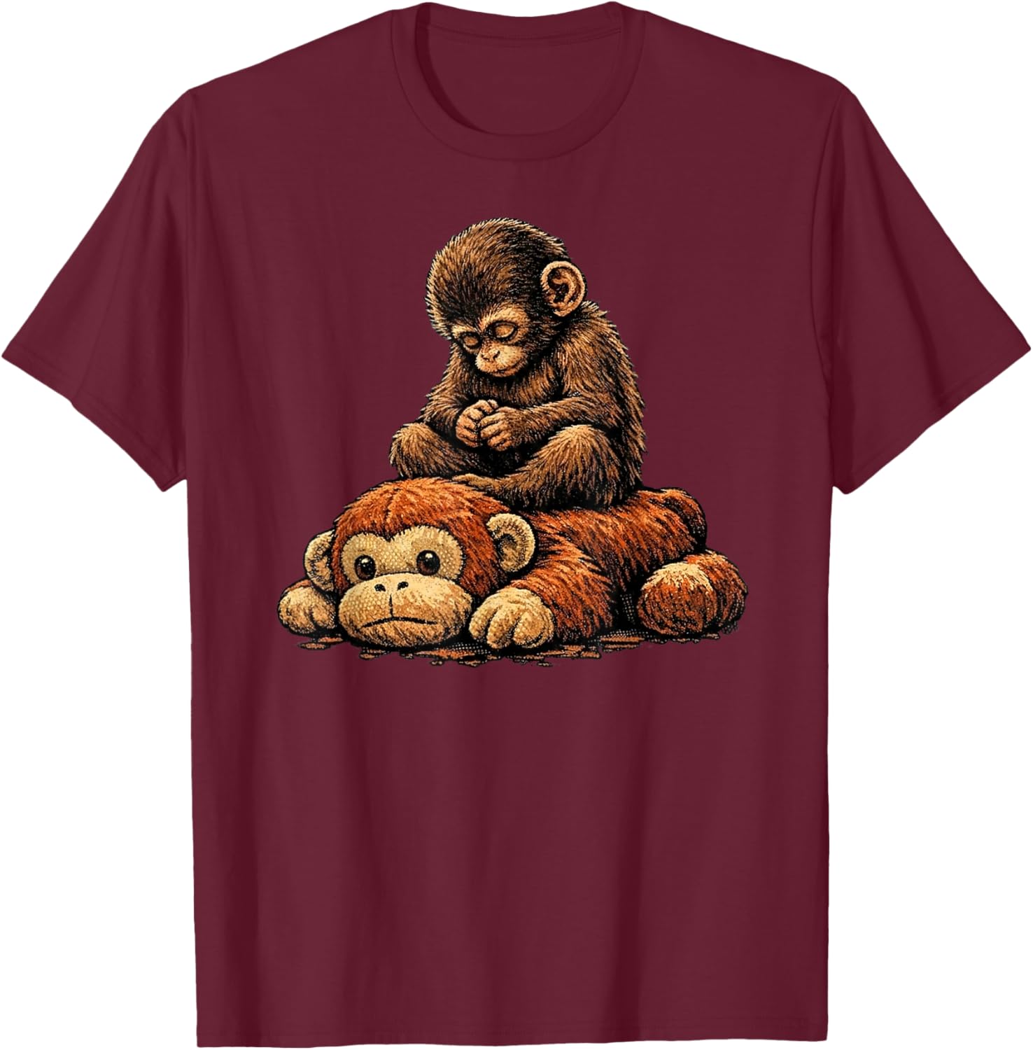Baby Monkey Punch T-Shirt - T-Shirt | Maroon