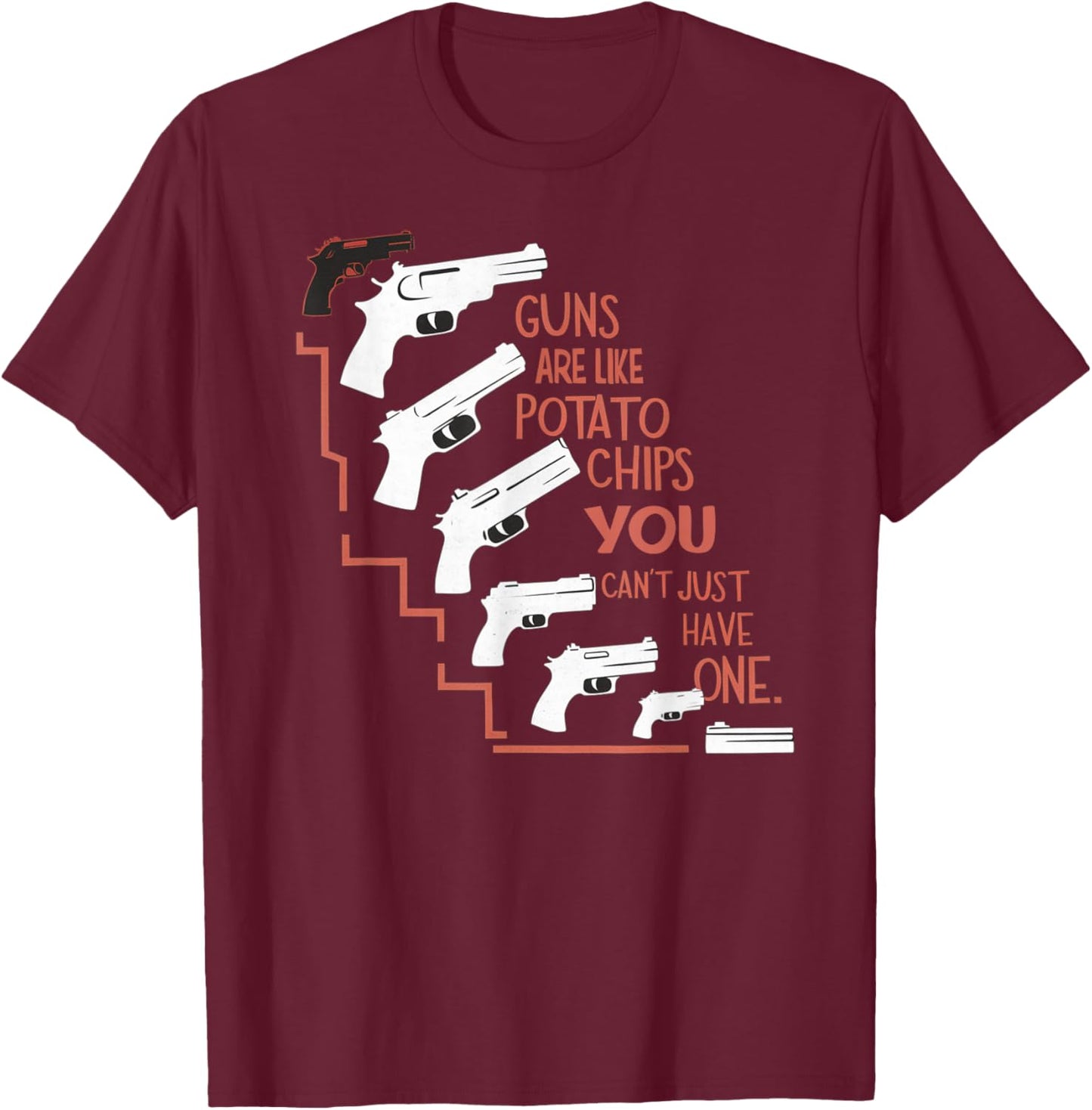 Firearm Saying Guns Collecting Machine Gun Quote T-Shirt - T-Shirt | Maroon