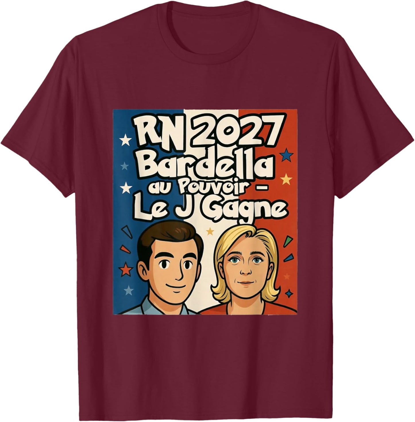 Bardella in Power RN 2027 T-Shirt - T-Shirt | Maroon