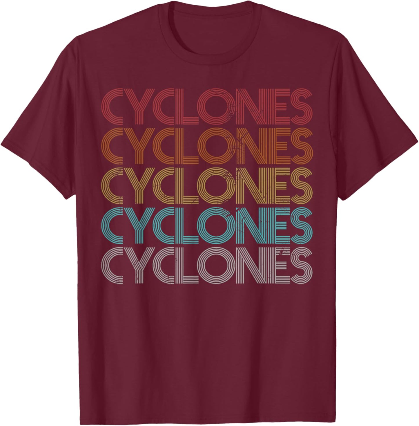 Retro Vintage Cyclones T-Shirt - T-Shirt | Maroon
