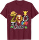 Zoo Giraffe Crew Safari Animal Zoo Keeper Kids Costume Gifts T-Shirt - T-Shirt | Maroon
