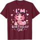I'm The Birthday Girl Axolotl Rainbow Birthday Party T-Shirt - T-Shirt | Maroon