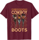 Melanin Cowgirls African Melanin Cowgirl Black History T-Shirt - T-Shirt | Maroon