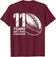 Retro Rugby Player for 11th Birthday Boy Girl 11 Years Old T-Shirt - T-Shirt | Maroon
