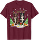 Border collie Dog Christmas lights Xmas Border collie dog Women Kids T-Shirt - T-Shirt | Maroon