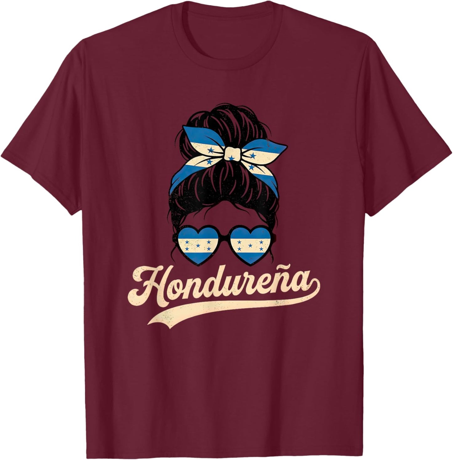 Honduras for Girl Honduran Travel Hondureña Women Graphic T-Shirt - T-Shirt | Maroon