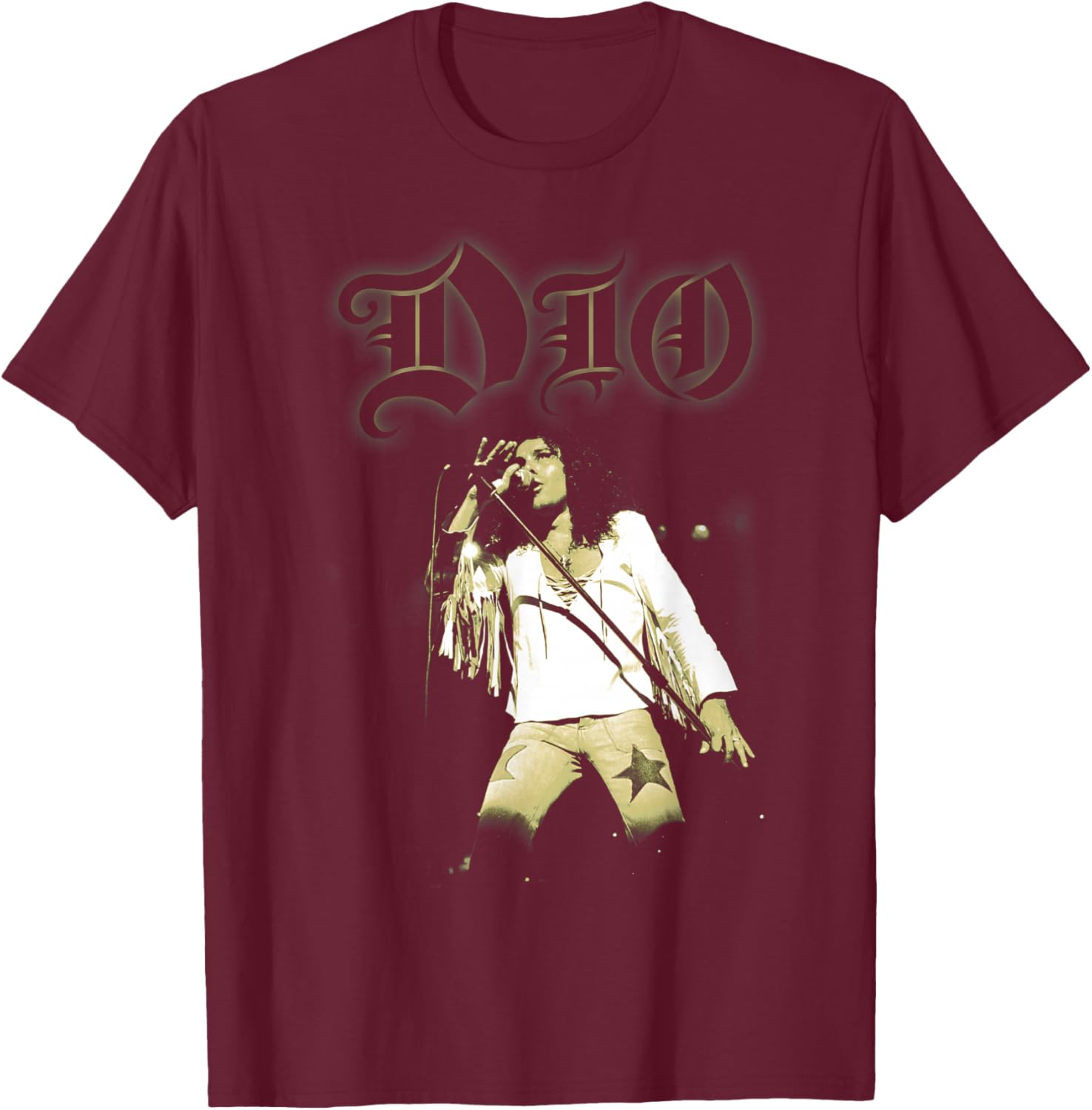 Dio – Dio Photo Black T-Shirt - T-Shirt | Maroon