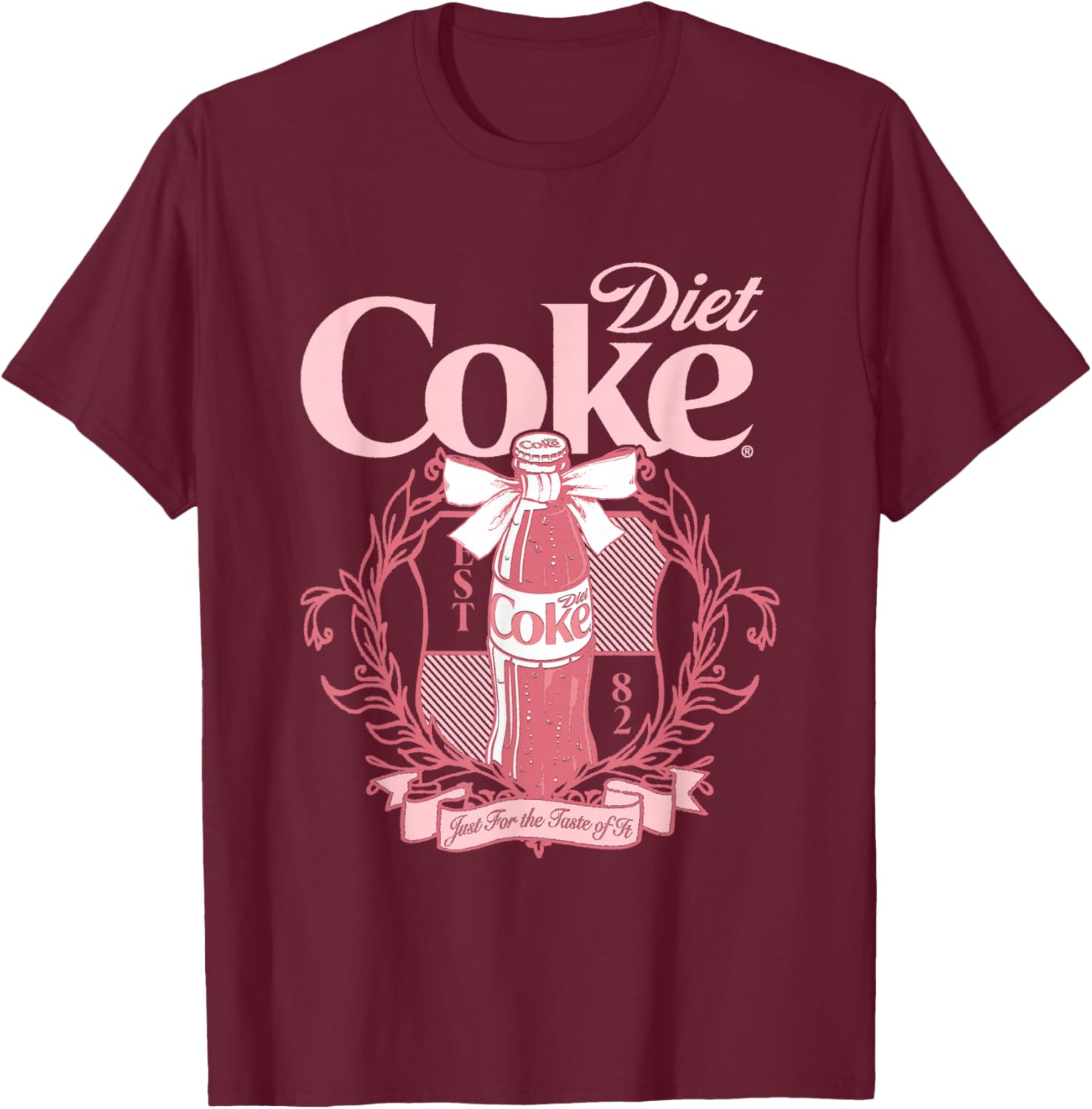 Coca-Cola Diet Coke Just For The Taste Of It Aesthetic Retro T-Shirt - T-Shirt | Maroon