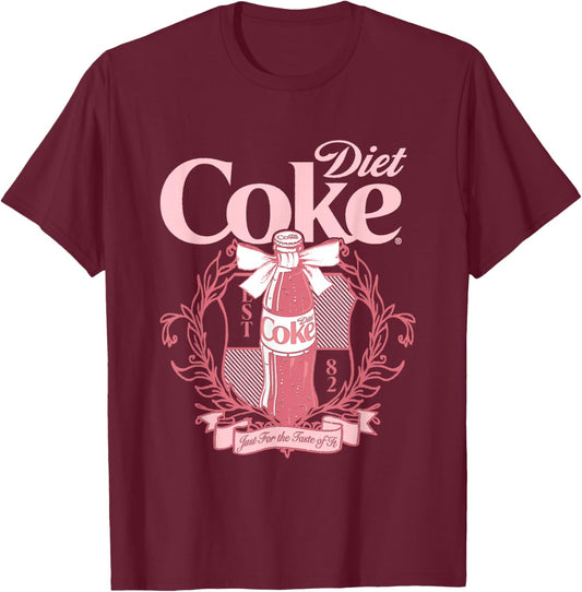 Coca-Cola Diet Coke Just For The Taste Of It Aesthetic Retro T-Shirt - T-Shirt | Maroon