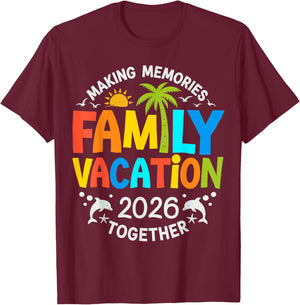 Family Vacation 2026 Beach Matching Family Summer Vacation T-Shirt - T-Shirt | Maroon