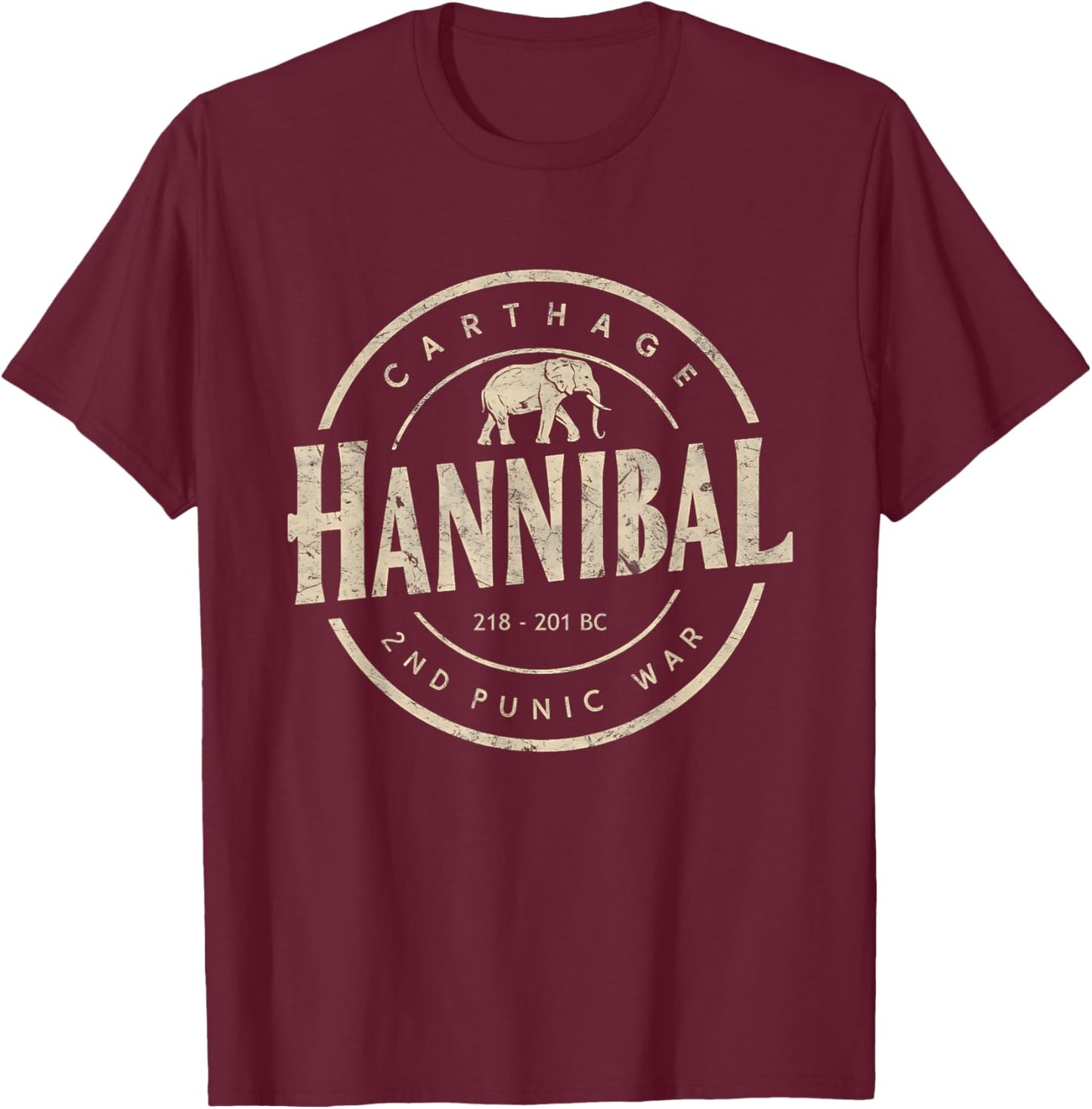 Hannibal Barca Carthage Punic Wars T-Shirt - T-Shirt | Maroon