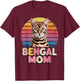 Retro Bengal Mom T-Shirt - T-Shirt | Maroon