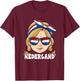 Holland Niederlande Nederland T-Shirt - T-Shirt | Maroon