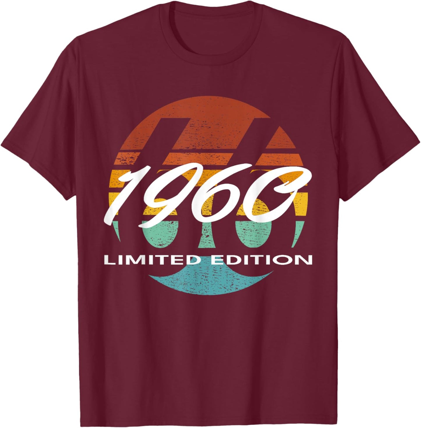 66th Birthday Man Woman 66 Years 1960 Funny Gift T-Shirt - T-Shirt | Maroon