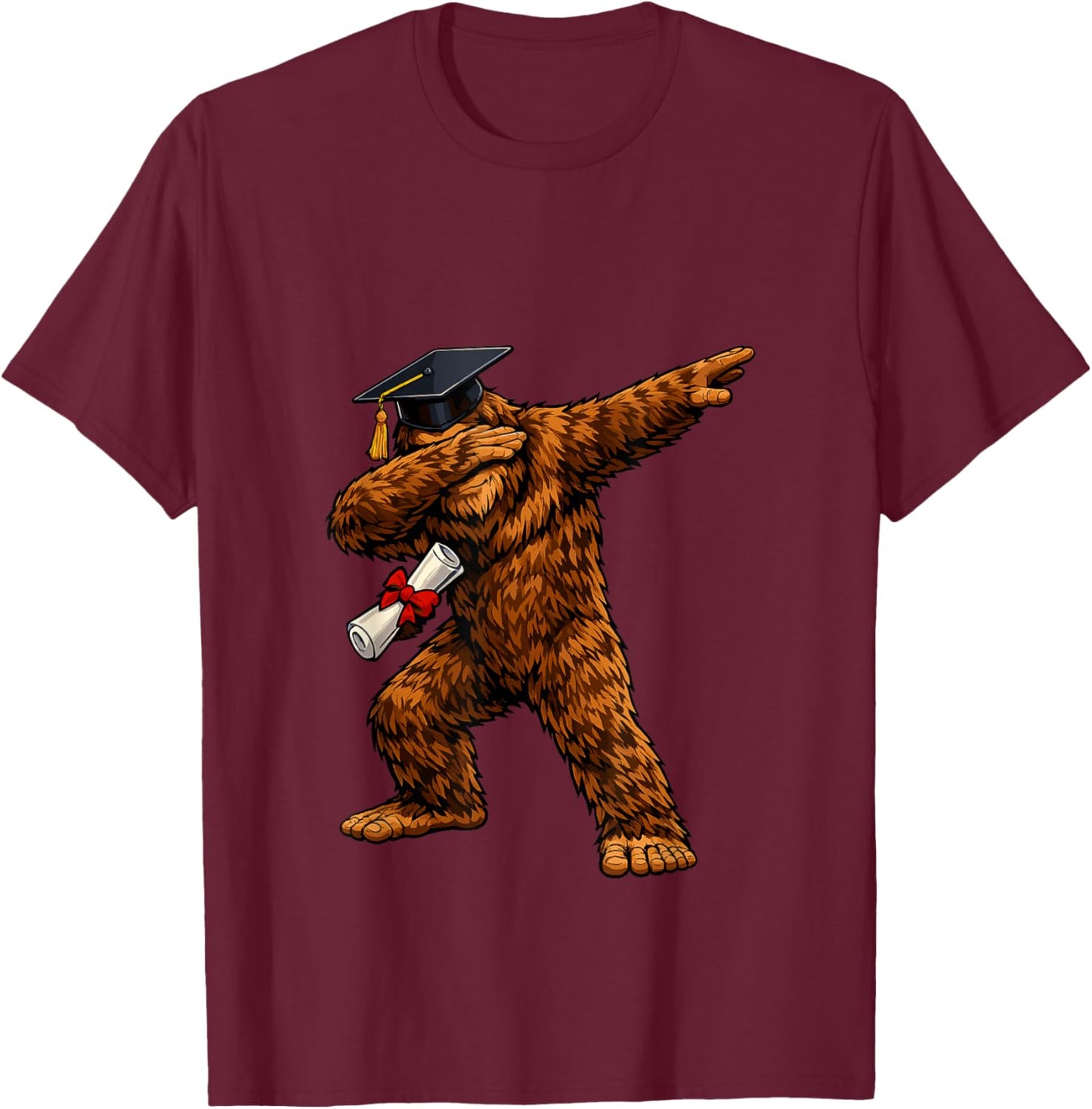 Class of 2026 Graduation 2026 Bigfoot Dabbing Graduate Grad T-Shirt - T-Shirt | Maroon