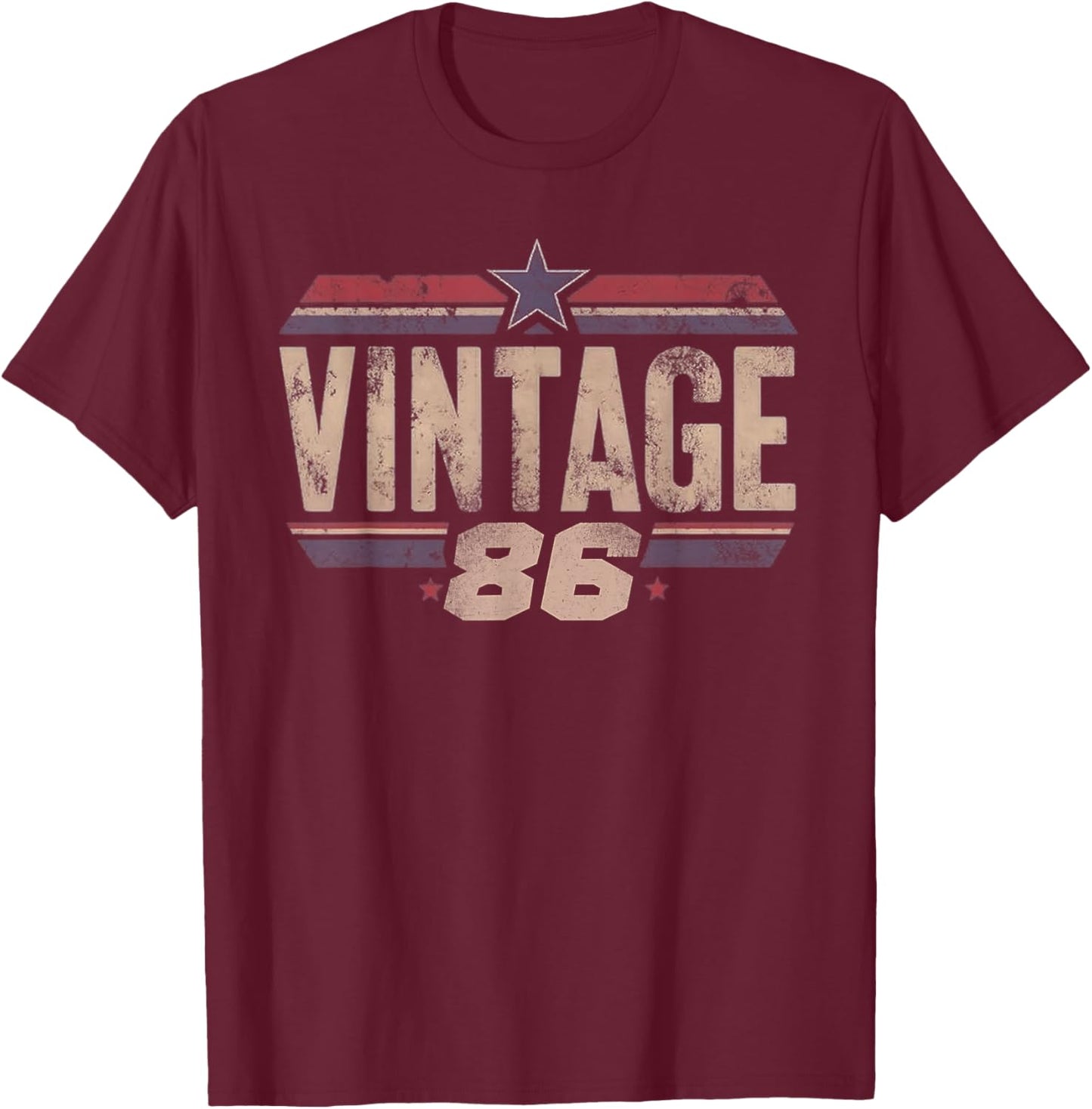 Retro Funny 1986 Vintage 40th Birthday 40 Years Old T-Shirt - T-Shirt | Maroon