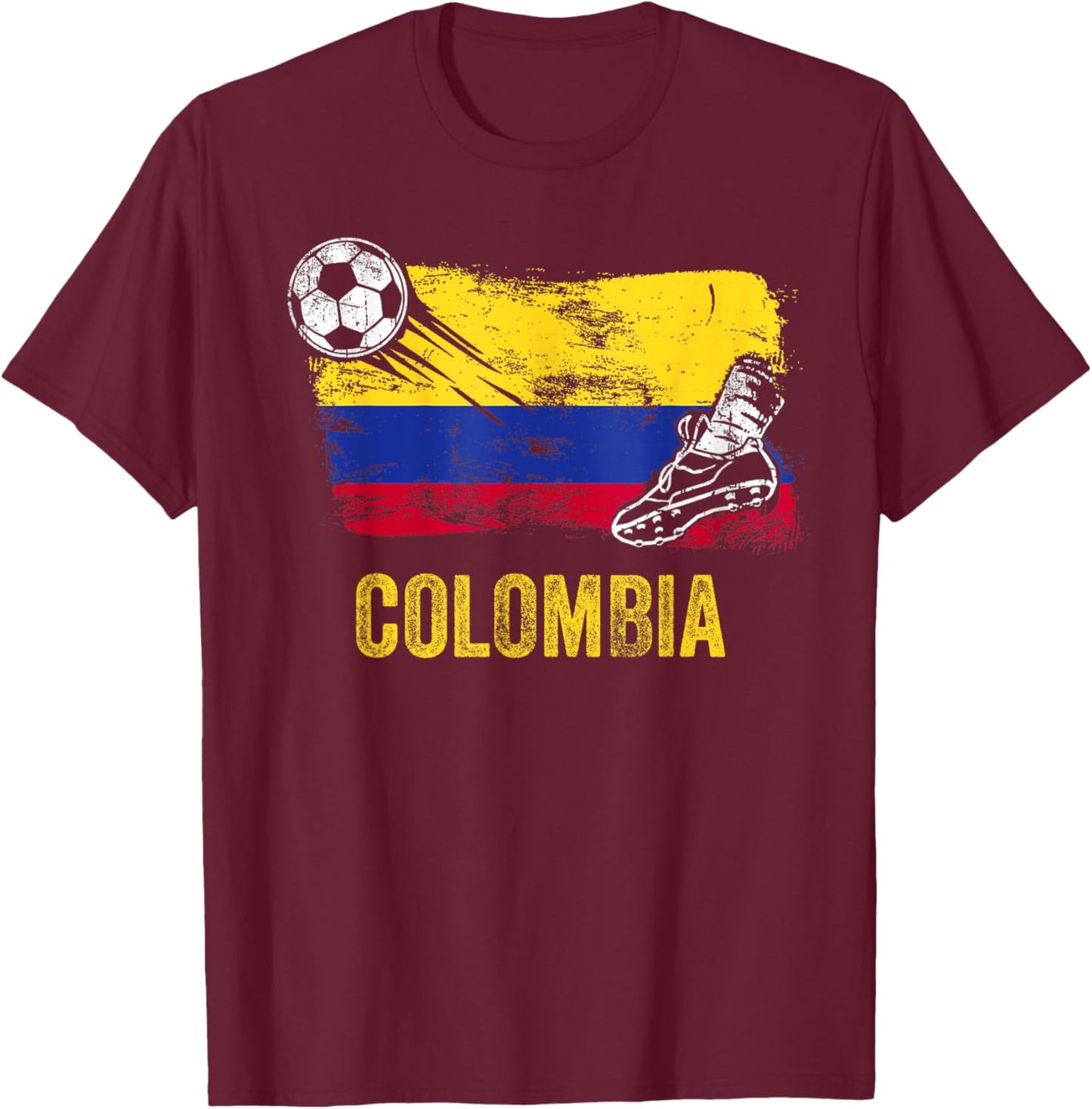 Colombia Soccer Jersey Fan Gallery Cheer Lady Mom Family T-Shirt - T-Shirt | Maroon