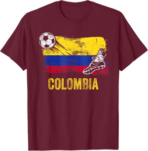 Colombia Soccer Jersey Fan Gallery Cheer Lady Mom Family T-Shirt - T-Shirt | Maroon