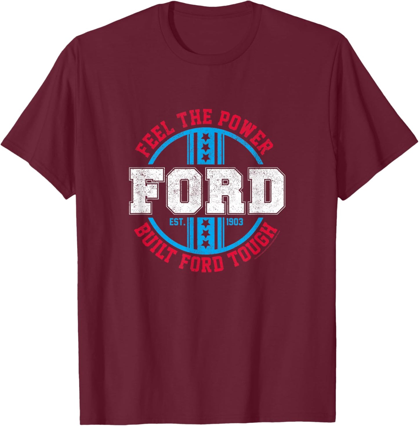 Ford - Feel the Power T-Shirt - T-Shirt | Maroon