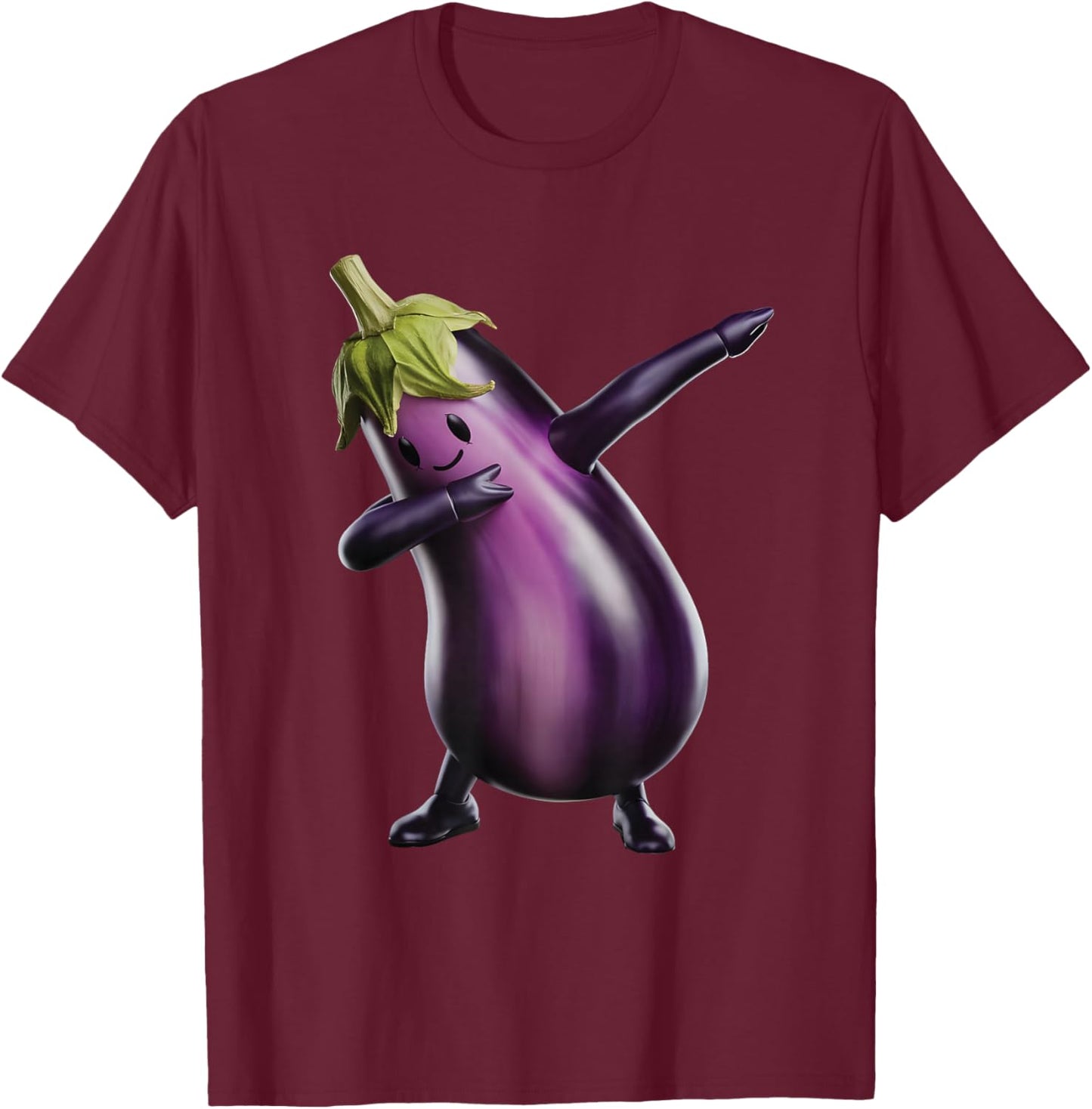 Eggplant Dabbing T-Shirt - T-Shirt | Maroon