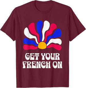 Souvenir de Vacances d'été en France T-Shirt - T-Shirt | Maroon