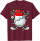Christmas Golf Xmas Santa Sports Hat Golfer Golfing Funny T-Shirt - T-Shirt | Maroon