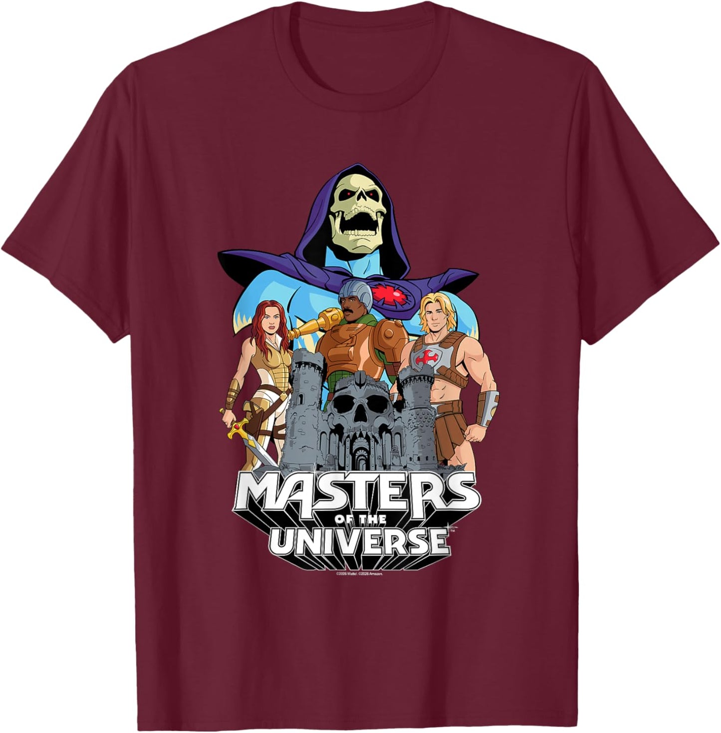 Masters of The Universe: Movie Character Collage T-Shirt - T-Shirt | Maroon