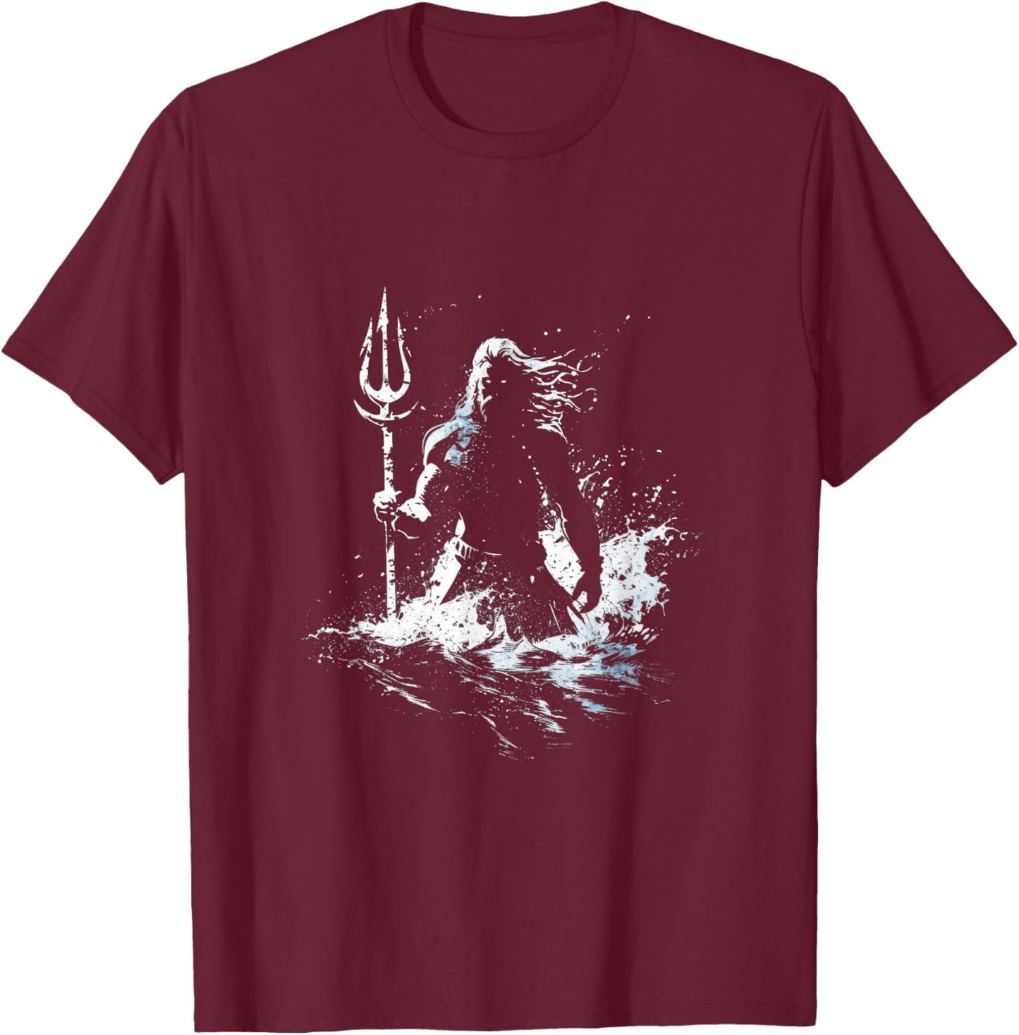 Poseidon Symbol Trident Greek God Neptune Sea god T-Shirt - T-Shirt | Maroon