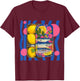 Sardine côtière colorée en étain Poisson Art avec Fleurs de Citron T-Shirt - T-Shirt | Maroon