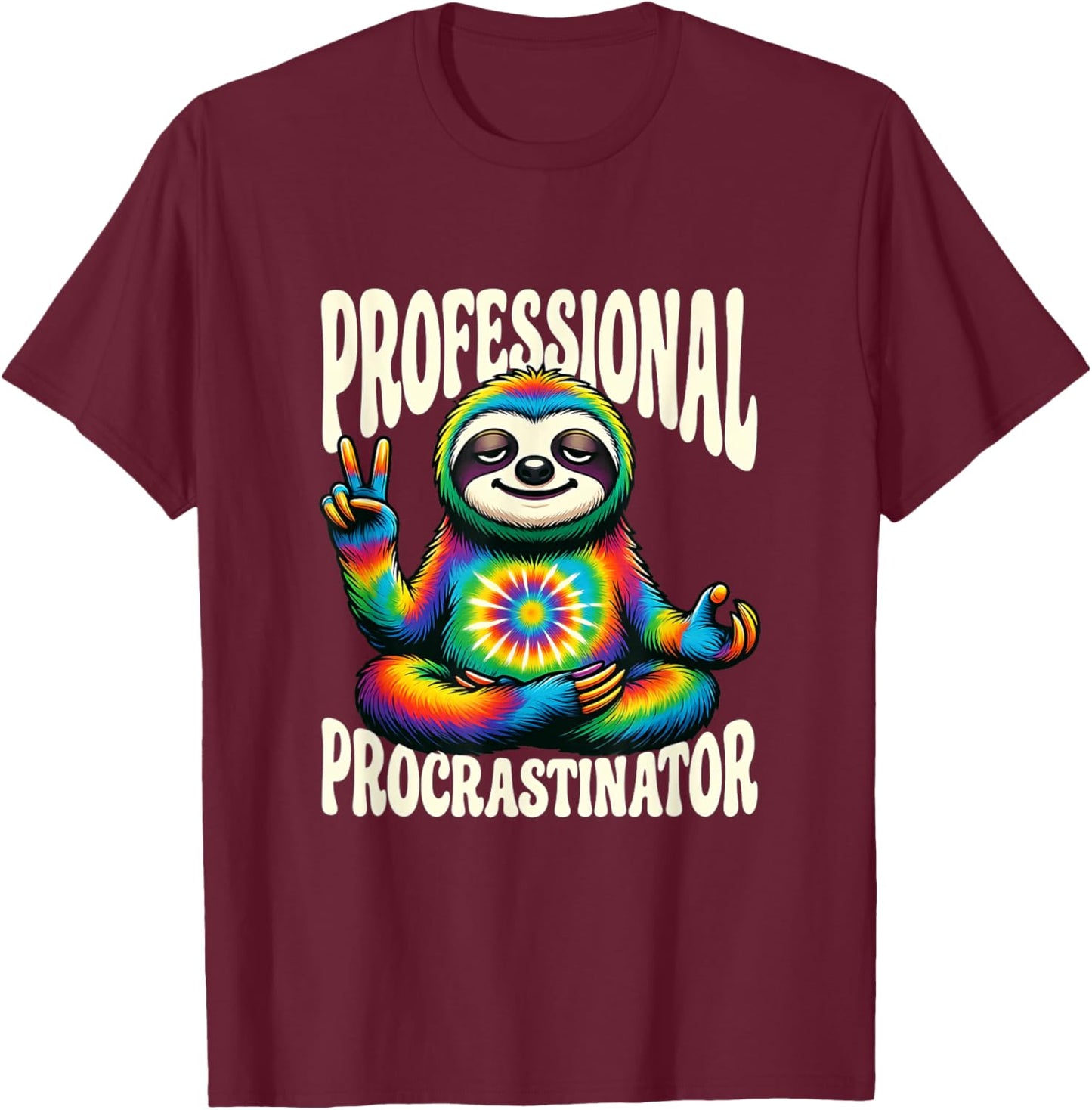 Humour Professionnel de Blague procrastinateur T-Shirt - T-Shirt | Maroon