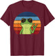 Funny Retro Vintage Frog Rock Music Animal Boys T-Shirt - T-Shirt | Maroon