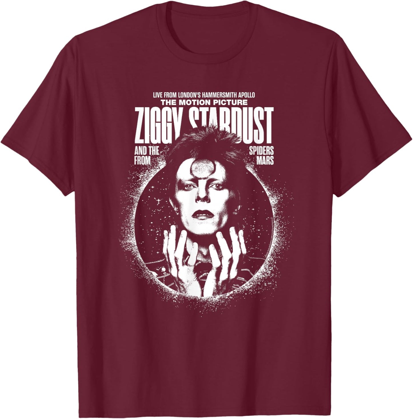 David Bowie Ziggy Stardust The Motion Picture Sukita Photo T-Shirt - T-Shirt | Maroon