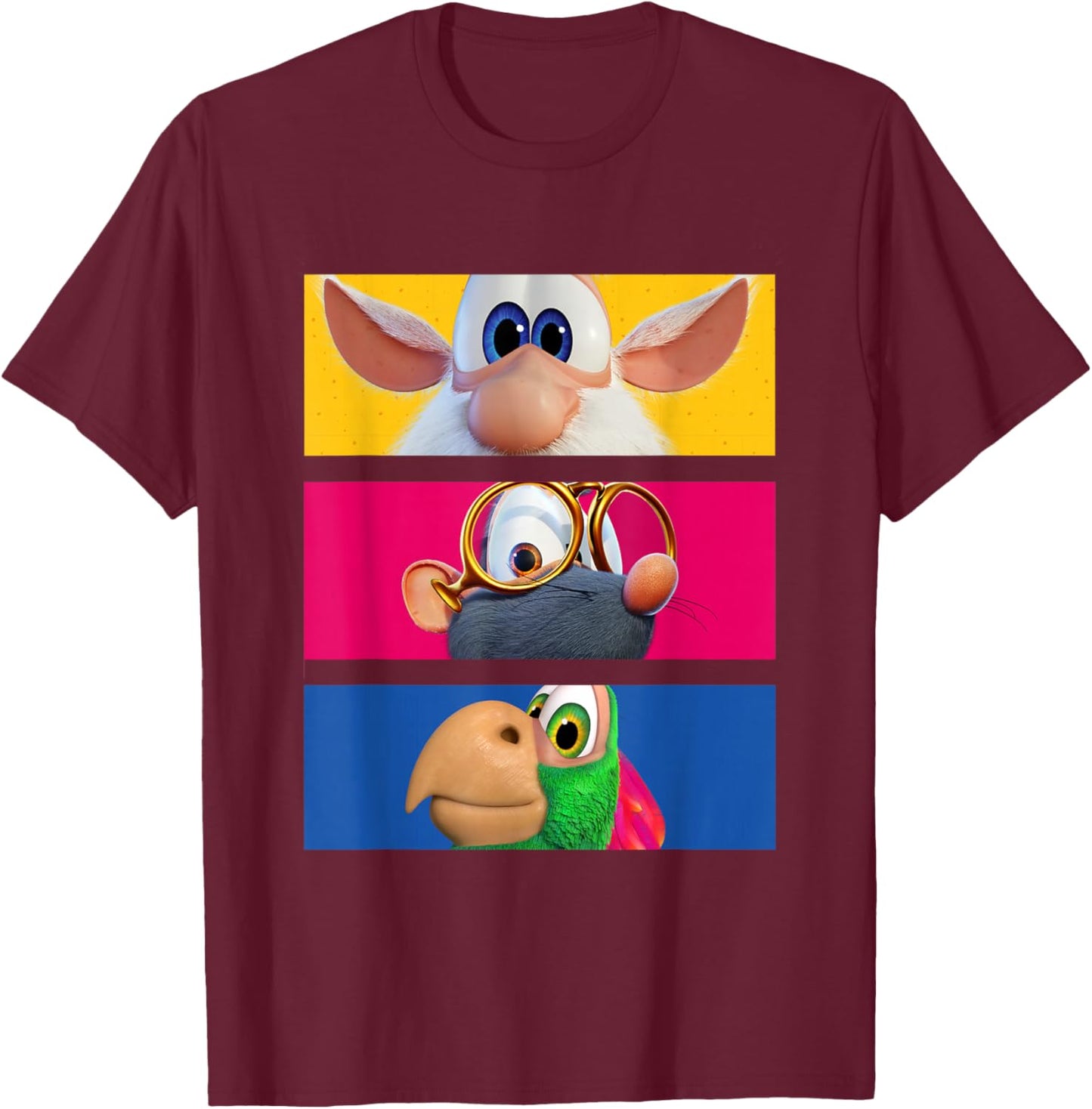Booba & Friends Eyes T-Shirt - T-Shirt | Maroon