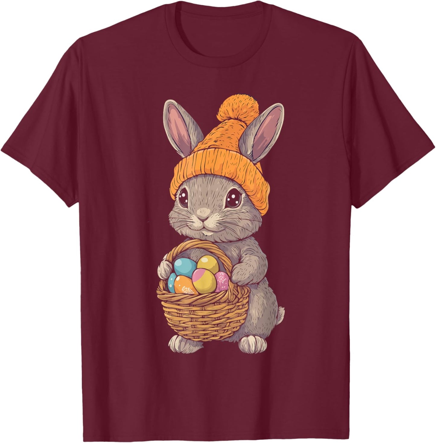 Easter Decoration Rabbit Easter Bunny Women Men Children Easter Bunny , black, S T-Shirt - T-Shirt | Maroon