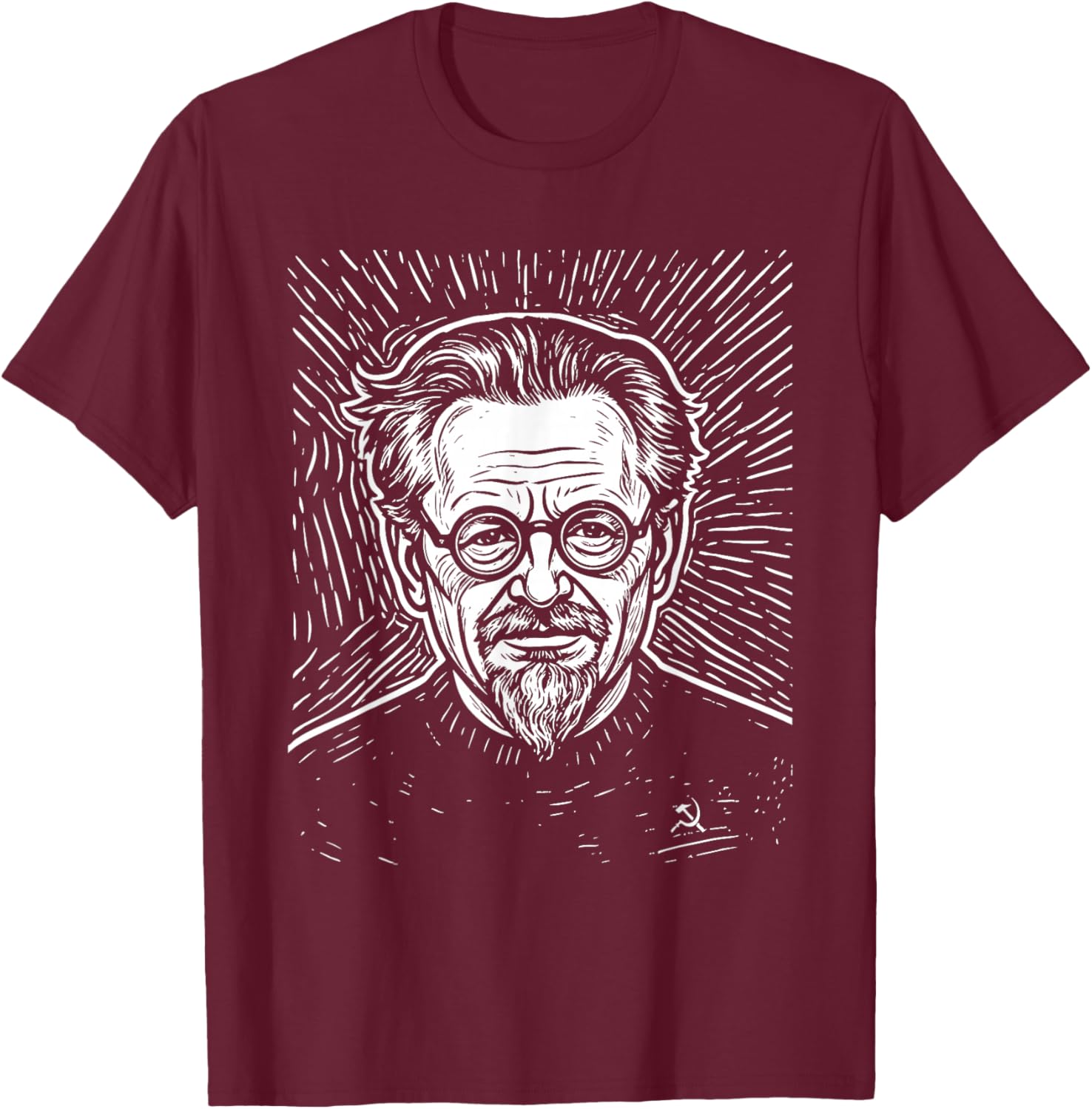 Leon Trotsky, Portrait T-Shirt - T-Shirt | Maroon