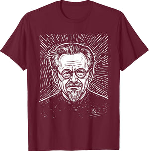 Leon Trotsky, Portrait T-Shirt - T-Shirt | Maroon