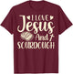 Christian Faith Sourdough Gifts - Love Jesus and Sourdough T-Shirt - T-Shirt | Maroon