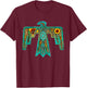 Western Southern Native American Thunderbird Sunflowers T-Shirt - T-Shirt | Maroon