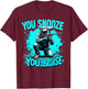Funny Paintball You Snooze You Bruise Paintballer Balls T-Shirt - T-Shirt | Maroon