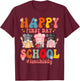 Happy First Day Of School Cafeteria Worker Lunch Lady Funny T-Shirt - T-Shirt | Maroon