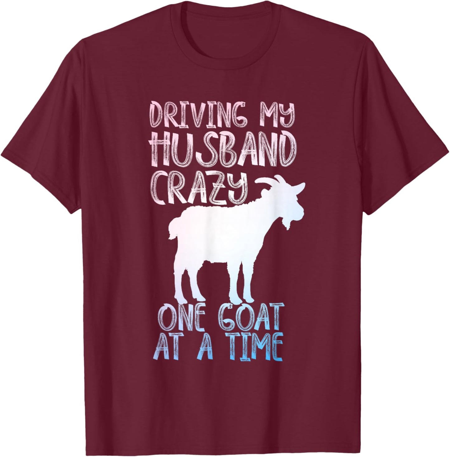 Funny Goat Design Girls Farm Animal Goat Farmer T-Shirt - T-Shirt | Maroon