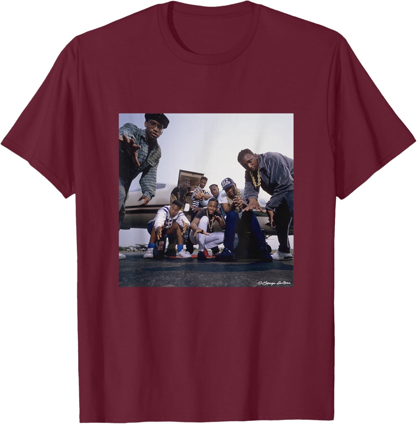 The Juice Crew Allstars Hip Hop Group By George DuBose T-Shirt - T-Shirt | Maroon